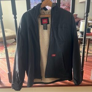 Dickies Black Canvas Sherpa Lined Jacket